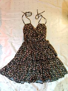 Y2K Floral Print Backless Sundress