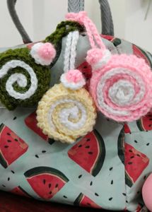 Crochet roll Bag Charms🍰