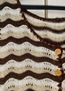 Vintage Crochet Knit Vest