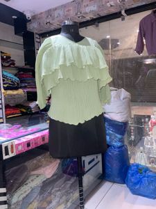 Ruffled Green Dress