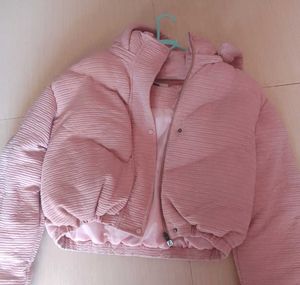Pinkish Peach Coloured Puffer Jackets