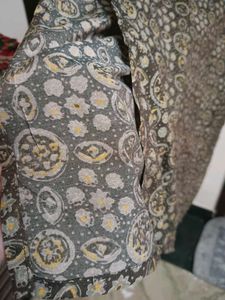 Brand New Olive Green Patterned Kurta