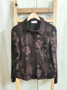 Brown Embroidery Work  Size-36