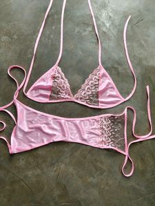 Pink Lace Lingerie Set