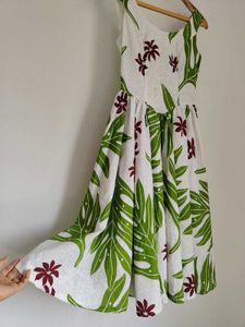 Vintage A-line Floral Print Dress