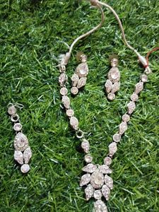 Silver Colour Stone 3 Peace Set