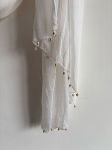 White Festive Dupatta