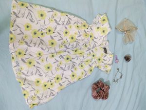 Korean Floral Dress For Kids