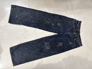 Ripped Wide Leg Jeans