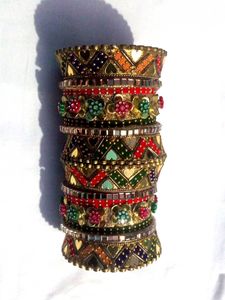 Multicolour Colorful Indian Bangles Set