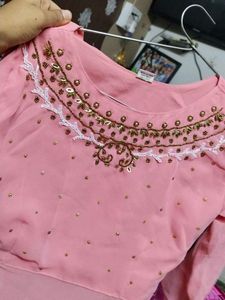 Pink Embellished Kurta