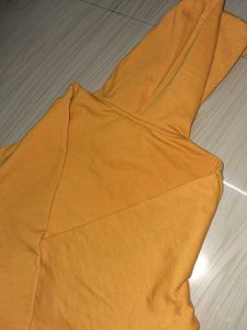 Stylish Mustard girls Hoodie with heart print