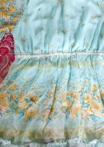 Floral Lace Trim Blouse