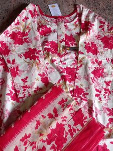 Floral Cotton Nighty with Long Sleeves