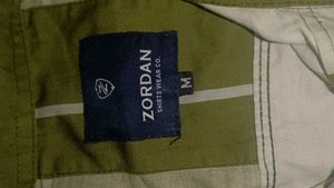 Green Striped Button-Down Shirt