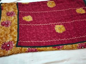 Red and Yellow Saree