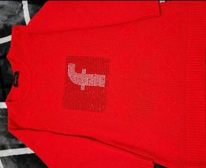 Blood Red Woollen Top