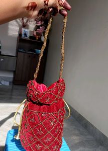Beaded Velvet Potli Bag