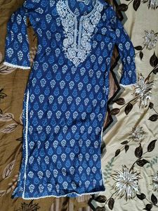 Chikankari Pure Cotton Kurti