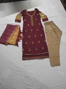 Burgundy Salwar Kameez Set