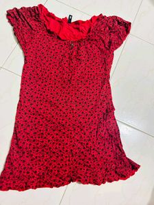 Red Floral Top