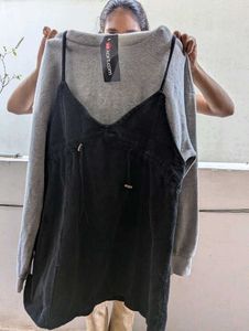Black And Grey Mini Dress - Causel -fits Upto MtoL