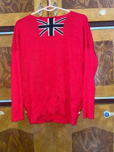 Union Jack Red Pullover Sweat top