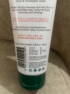 Biotique Advanced Ayurveda Fruit Brightening Face Wash