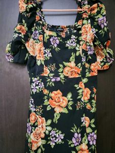 Floral Print Midi Dress