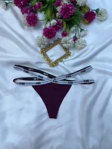PINK Criss-Cross Thong