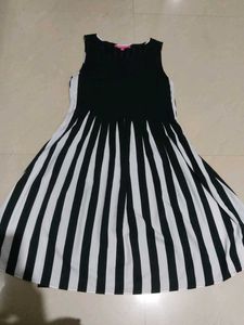 Striped Fit & Flare Dress