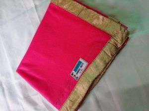 Golden Border Net Saree 😍