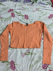Peach Crop Top