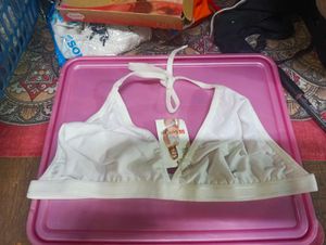 WHITE BRA BIKINI STYLISH TOP - SIZE 32-34