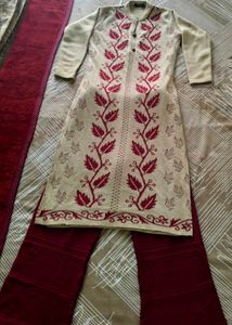 Wool Blend Kurta and Palazzo Set