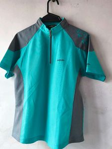 Jade Blue Teal &amp; Gray Athletic Top