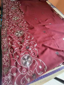 Beautiful Heavy Embroidery 🪡 &amp; Sequins Work Saree