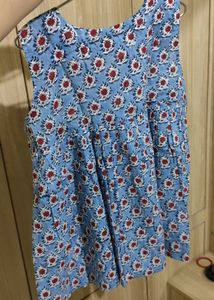 Kanaash Blue Top With Motifs