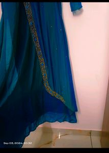 Peacock Blue Double Shade Kurta