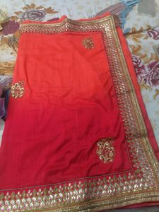 Silk Heavy Elegant Saree Gota patti