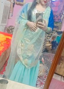 Sequin Embellished Sharara Suit