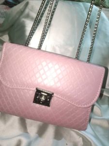 Pink Quilted Handbag
