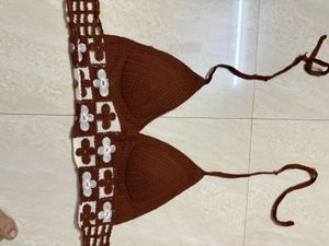 Crochet Brown Bikini Set