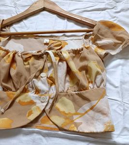 Beige Yellow Top