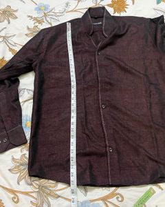 Elegant Deep Plum Silk Shirt