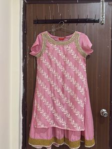 Pink Embroidered Kurta Set