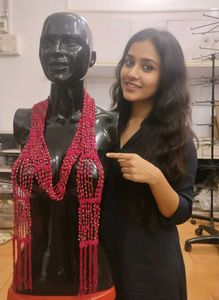 Beautiful Handmade Muffler Necklace used as belt a