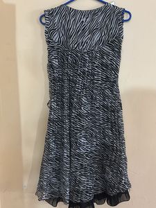Zebra Print Sleeveless Dress