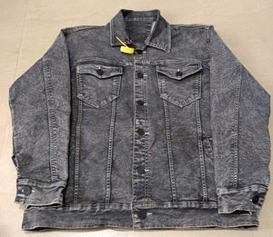 Trendy Gray Denim Jacket