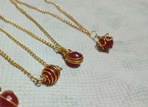 💫Dainty  Ruby Necklace Chain❤